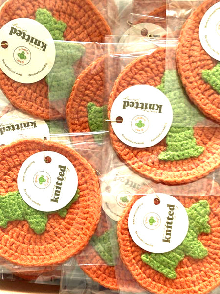 Knitted Coasters and Brooch Fundraiser